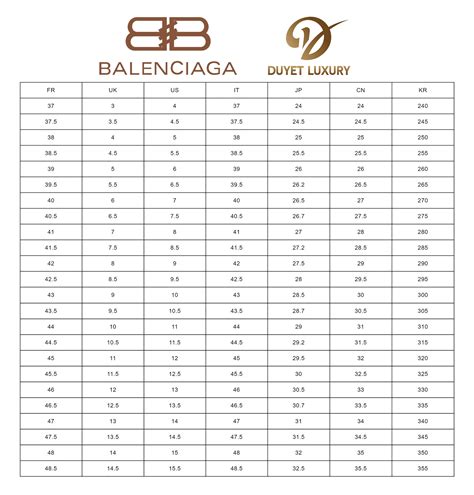 balenciaga clothing size chart.